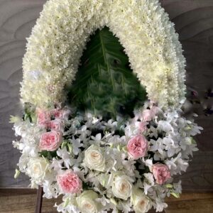 พวงหรีดขาวกล้วยไม้